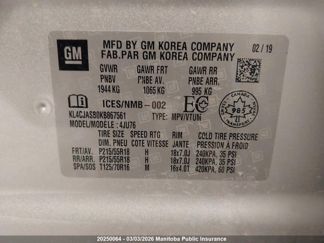 Buick Encore Preferred 2019 KL4CJASB0KB867561 Image 9