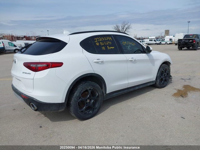 20250094 :رقم المزاد ، ZASFAKPN2J7B65293 vin ، 2018 Alfa Romeo Stelvio مزاد بيع