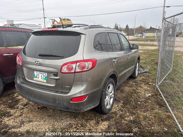 20250179 :رقم المزاد ، 5XYZHDAG2CG137264 vin ، 2012 Hyundai Santa Fe Limited مزاد بيع