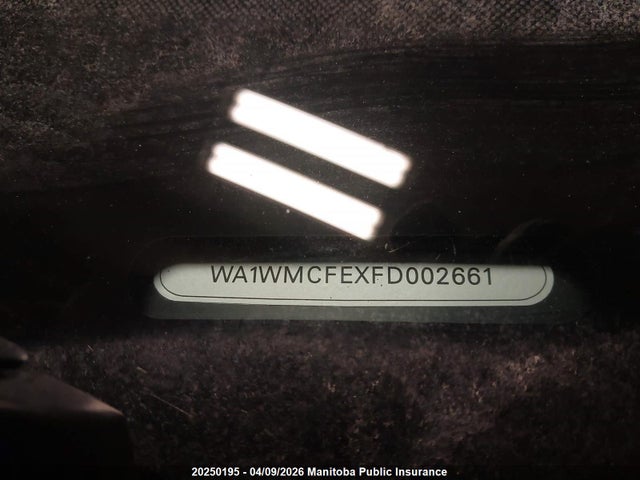 20250195 :رقم المزاد ، WA1WMCFEXFD002661 vin ، 2015 Audi Q7 V6 Tdi مزاد بيع