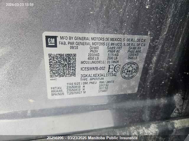 Aukcja sprzedaży 2019 Gmc Terrain Denali 2.0t, vin: 3GKALXEX3KL177341, numer aukcji: 20250206