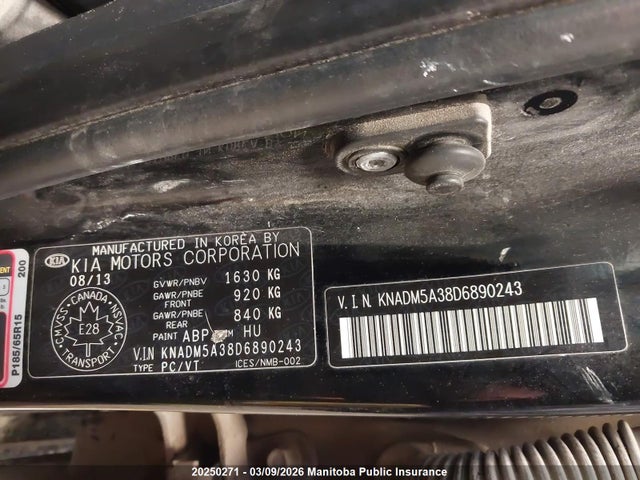 Продаж на аукціоні авто 2013 Kia Rio5 Lx+, vin: KNADM5A38D6890243, номер лоту: 20250271