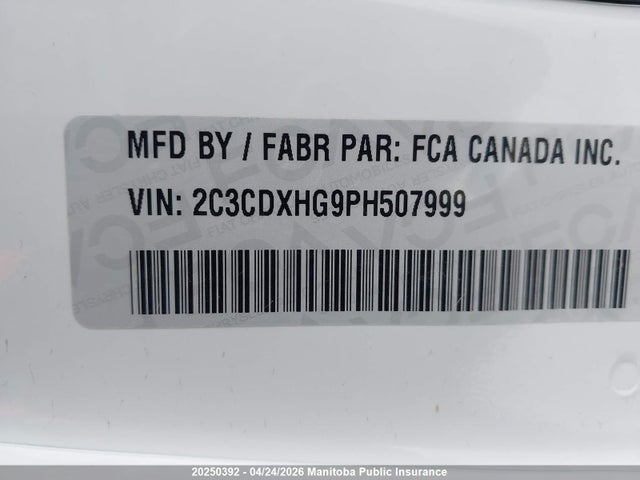 Продаж на аукціоні авто 2023 Dodge Charger Gt, vin: 2C3CDXHG9PH507999, номер лоту: 20250392