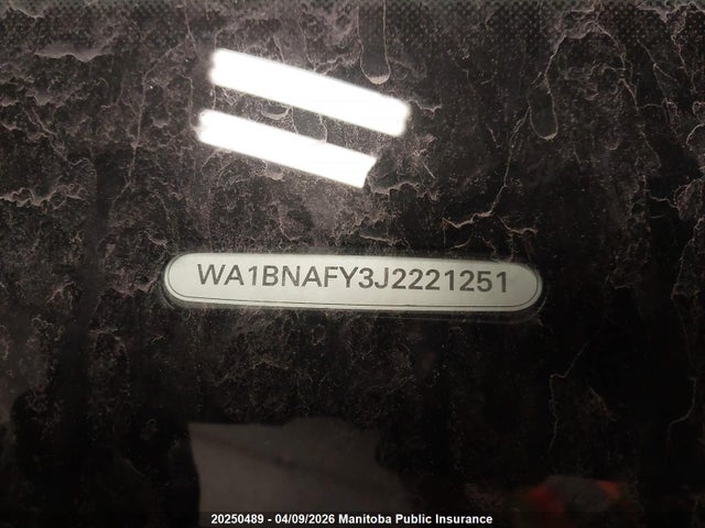 20250489 :رقم المزاد ، WA1BNAFY3J2221251 vin ، 2018 Audi Q5 مزاد بيع