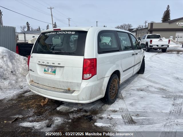 20250593 :رقم المزاد ، 2C4RDGBG3ER206859 vin ، 2014 Dodge Grand Caravan Se مزاد بيع
