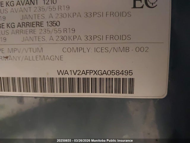 WA1V2AFPXGA058495 Audi Q5