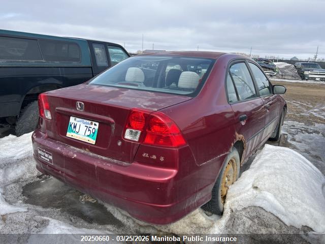 Продажа на аукционе авто 2005 Honda Civic Se, vin: 2HGES16385H043335, номер лота: 20250660