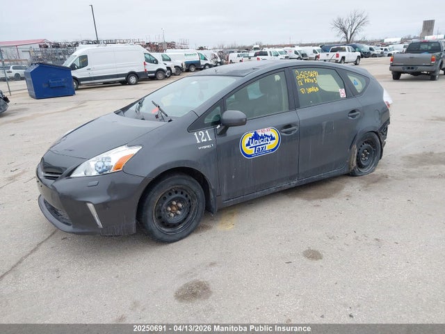 20250691 :رقم المزاد ، JTDZN3EU1C3080160 vin ، 2012 Toyota Prius V مزاد بيع