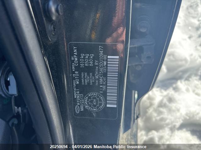 Продажа на аукционе авто 2013 Hyundai Accent Gl, vin: KMHCT5AE5DU109477, номер лота: 20250694