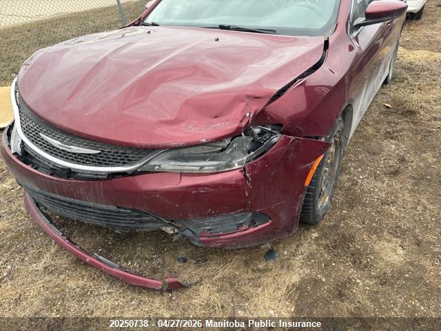 2015 Chrysler 200 Lx მანქანა იყიდება აუქციონზე, vin: 1C3CCCFB3FN592217, აუქციონის ნომერი: 20250738
