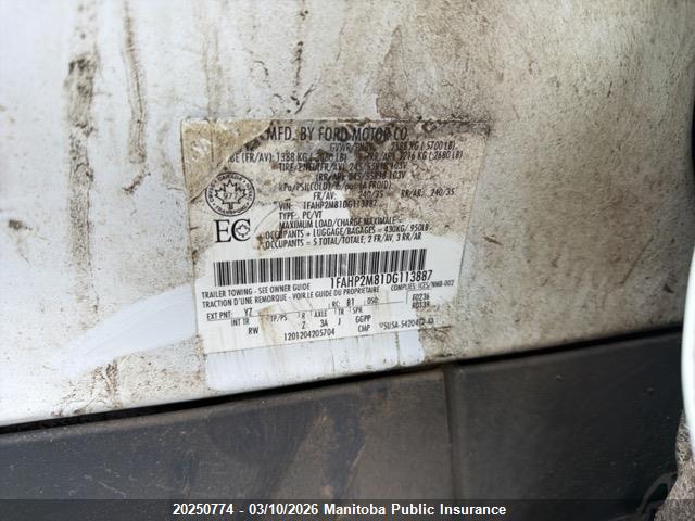 2013 Ford Taurus Police მანქანა იყიდება აუქციონზე, vin: 1FAHP2M81DG113887, აუქციონის ნომერი: 20250774