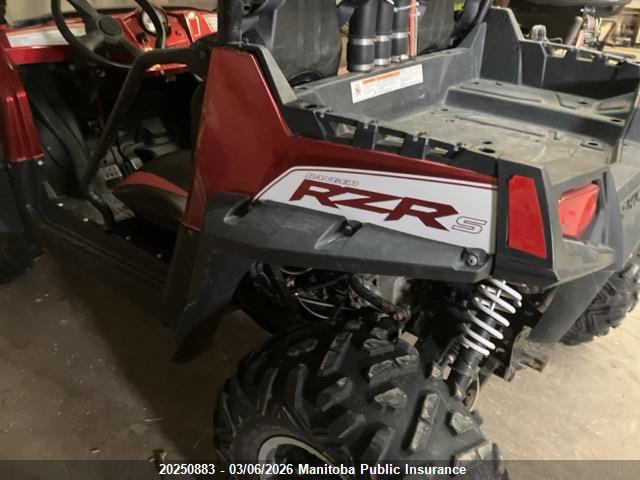 20250883 :رقم المزاد ، 4XAVE76A1BB419599 vin ، 2011 Polaris Ranger Rzr S 4x4 مزاد بيع