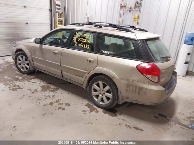 20250916 :رقم المزاد ، 4S4BP61C387326938 vin ، 2008 Subaru Outback 2.5i مزاد بيع