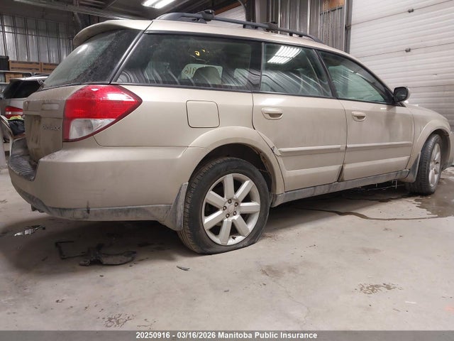 20250916 :رقم المزاد ، 4S4BP61C387326938 vin ، 2008 Subaru Outback 2.5i مزاد بيع