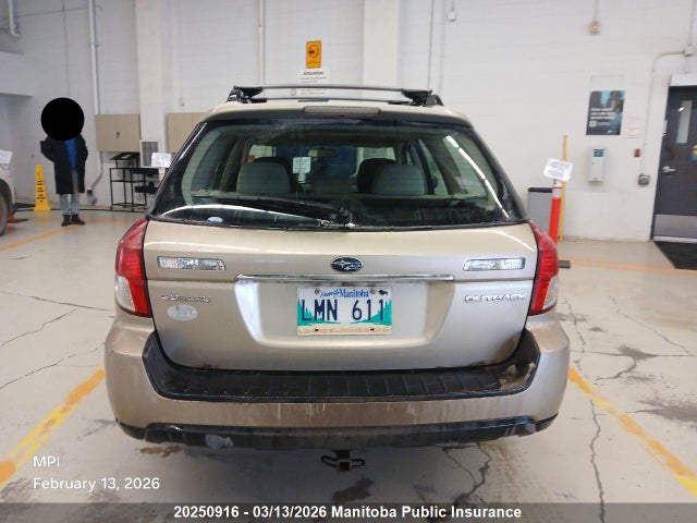 20250916 :رقم المزاد ، 4S4BP61C387326938 vin ، 2008 Subaru Outback 2.5i مزاد بيع