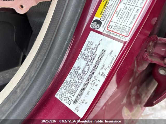 20250926 :رقم المزاد ، 3FADP4BJ2BM169159 vin ، 2011 Ford Fiesta Se مزاد بيع