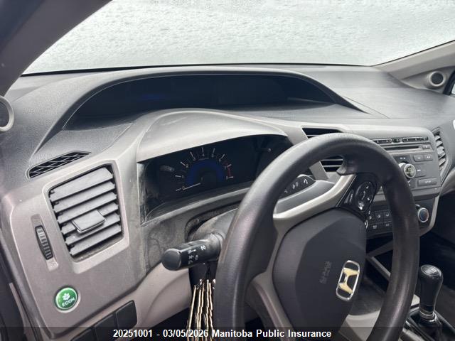 20251001 :رقم المزاد ، 2HGFG3A46CH006086 vin ، 2012 Honda Civic Lx مزاد بيع