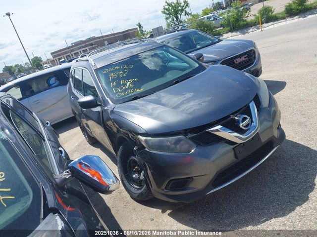 Продажа на аукционе авто 2016 Nissan Rogue S, vin: 5N1AT2MV5GC804120, номер лота: 20251036