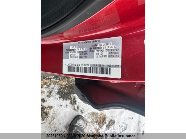 Продажа на аукционе авто 2020 Mazda Cx -9 Gt, vin: JM3TCBDY8L0404434, номер лота: 20251059