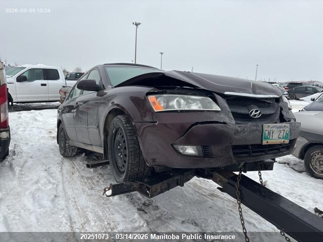 20251073 :رقم المزاد ، 5NPET46F06H119033 vin ، 2006 Hyundai Sonata Gls V6 مزاد بيع