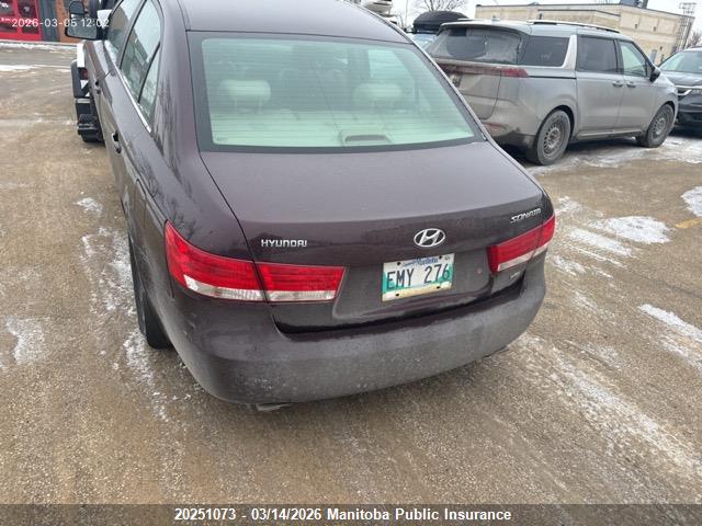 20251073 :رقم المزاد ، 5NPET46F06H119033 vin ، 2006 Hyundai Sonata Gls V6 مزاد بيع