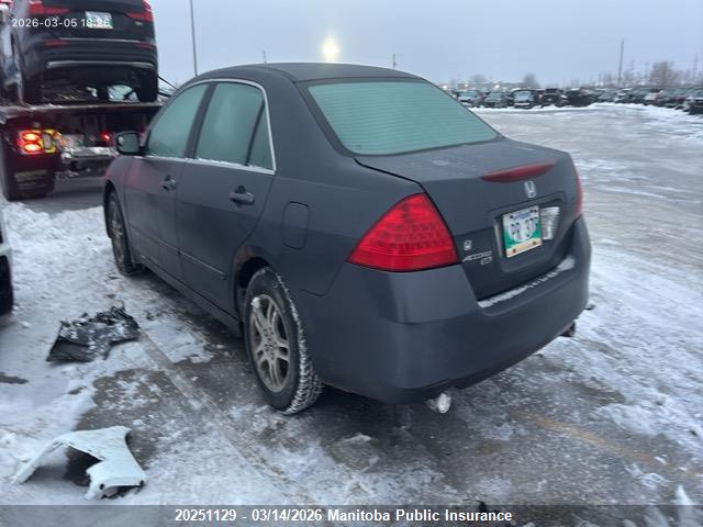 Продаж на аукціоні авто 2007 Honda Accord Ex-v6, vin: 1HGCM66577A800775, номер лоту: 20251129