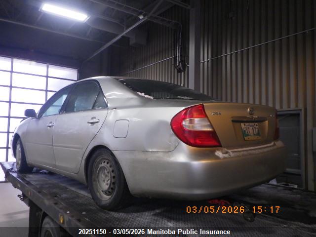 Aukcja sprzedaży 2002 Toyota Camry Ce, vin: JTDBE32K920094960, numer aukcji: 20251150