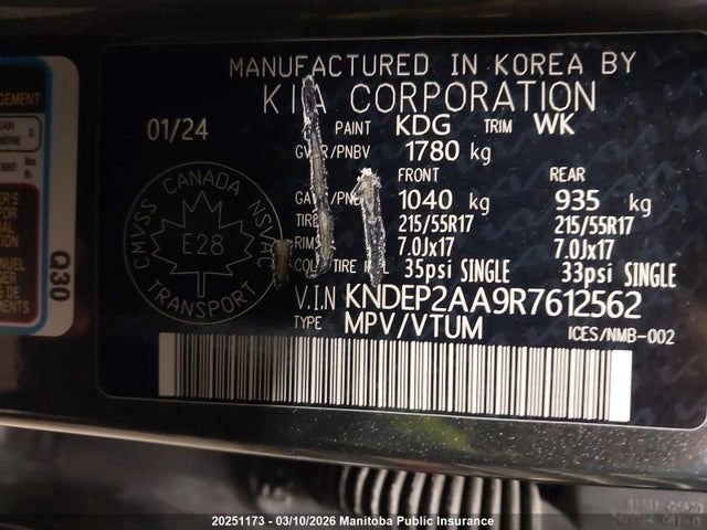 Продаж на аукціоні авто 2024 Kia Seltos Lx, vin: KNDEP2AA9R7612562, номер лоту: 20251173