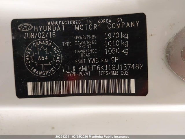 KMHHT6KJ1GU137482 Hyundai Genesis V6