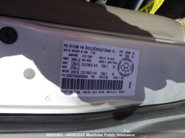 Продажа на аукционе авто 2002 Dodge Caravan Se, vin: 1B4GP25R82B500084, номер лота: 20251263