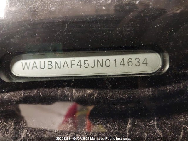 WAUBNAF45JN014634 Audi A4 2.0t Quattro