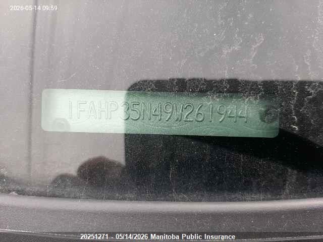 Продажа на аукционе авто 2009 Ford Focus Se, vin: 1FAHP35N49W261944, номер лота: 20251271