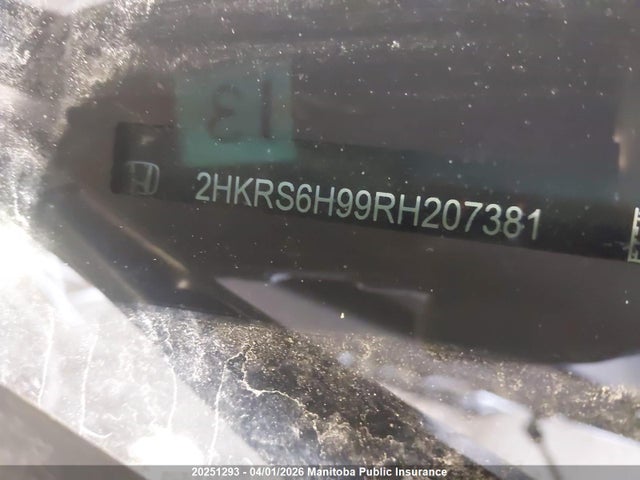 2HKRS6H99RH207381 Honda Cr-v Touring Hybrid