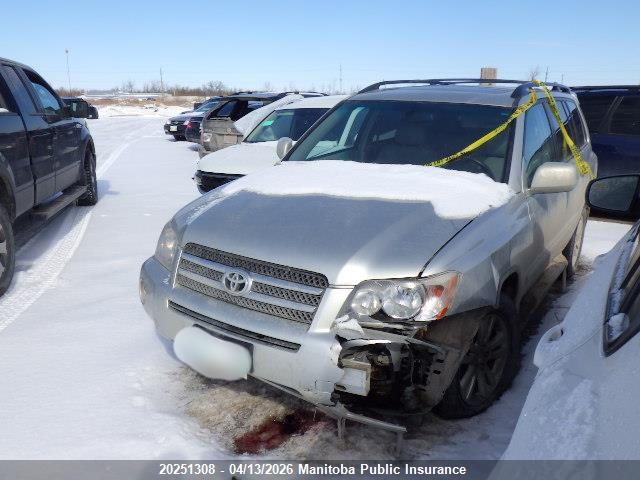 2006 Toyota Highlander Hybrid Limited მანქანა იყიდება აუქციონზე, vin: JTEEW21A560002807, აუქციონის ნომერი: 20251308