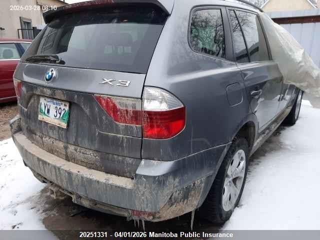 Aukcja sprzedaży 2009 Bmw X3 3.0i, vin: WBXPC934X9WJ30180, numer aukcji: 20251331