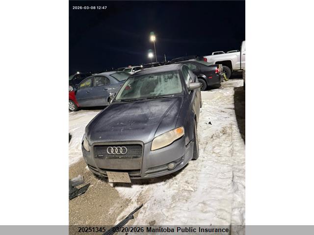 Продажа на аукционе авто 2007 Audi A4 3.2 Quattro, vin: WAUDH78EX7A181922, номер лота: 20251345