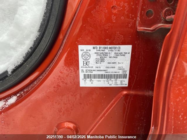 Продажа на аукционе авто 2008 Ford Edge Limited, vin: 2FMDK49C38BB00857, номер лота: 20251390
