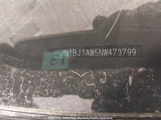 JN1BJ1AW5NW473799 Nissan Qashqai S