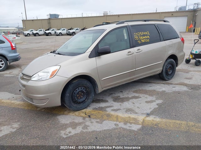 20251442 :رقم المزاد ، 5TDZA23C95S387223 vin ، 2005 Toyota Sienna Le V6 مزاد بيع