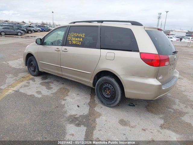 20251442 :رقم المزاد ، 5TDZA23C95S387223 vin ، 2005 Toyota Sienna Le V6 مزاد بيع