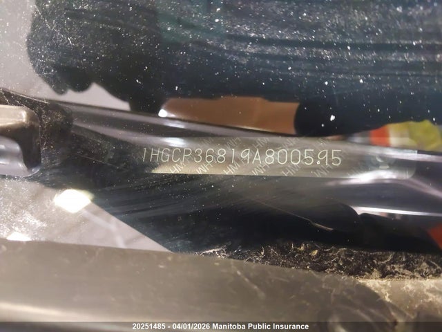 Aukcja sprzedaży 2009 Honda Accord Ex-l V6, vin: 1HGCP36819A800595, numer aukcji: 20251485