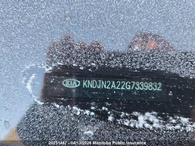 20251487 :رقم المزاد ، KNDJN2A22G7339832 vin ، 2016 Kia Soul Lx مزاد بيع