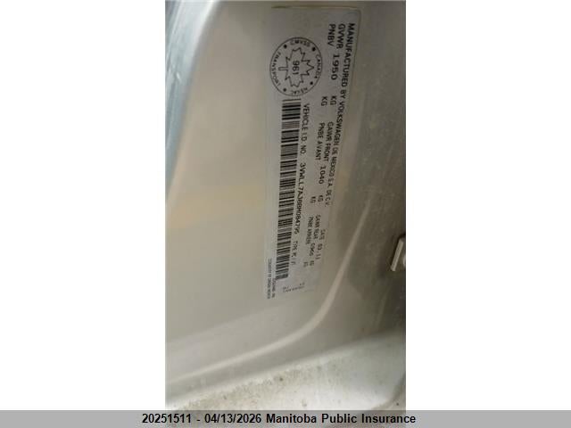20251511 :رقم المزاد ، 3VWLL7AJ8BM084795 vin ، 2011 Volkswagen Jetta 2.0 Tdi مزاد بيع