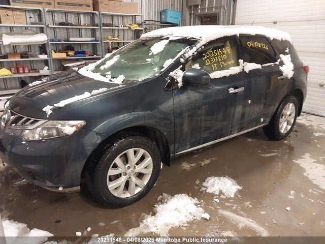 2013 Nissan Murano Sl მანქანა იყიდება აუქციონზე, vin: JN8AZ1MW1DW313810, აუქციონის ნომერი: 20251548