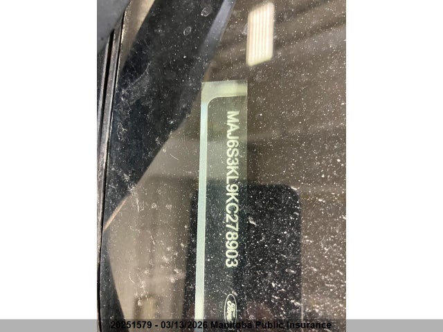 2019 Ford Ecosport Titanium მანქანა იყიდება აუქციონზე, vin: MAJ6S3KL9KC278903, აუქციონის ნომერი: 20251579