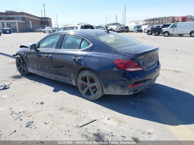 20251820 :رقم المزاد ، KMTG74LE9KU018499 vin ، 2019 Genesis G70 Sport 3.3t مزاد بيع