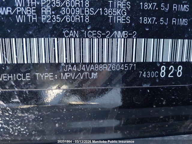 JA4J4VA88RZ604571 Mitsubishi Outlander Le