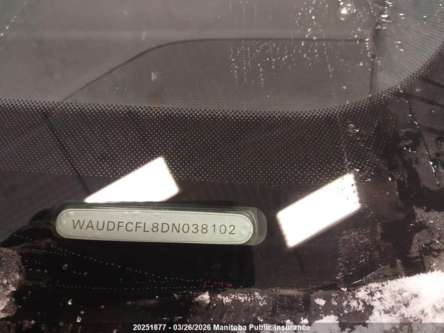 20251877 :رقم المزاد ، WAUDFCFL8DN038102 vin ، 2013 Audi A4 2.0t Quattro مزاد بيع