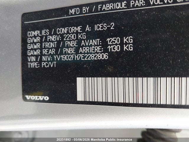 YV1902FH7E2282806 Volvo S60 T6