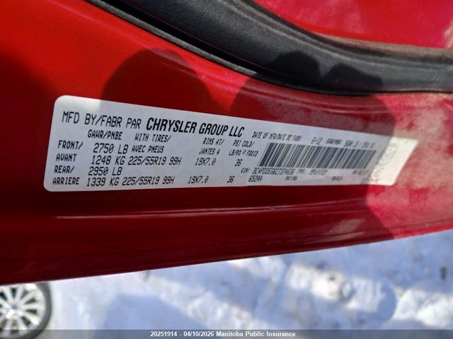 Продажа на аукционе авто 2012 Dodge Journey R/t, vin: 3C4PDDEG6CT374636, номер лота: 20251914